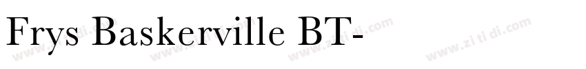 Frys Baskerville BT字体转换